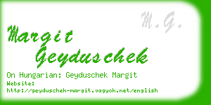 margit geyduschek business card